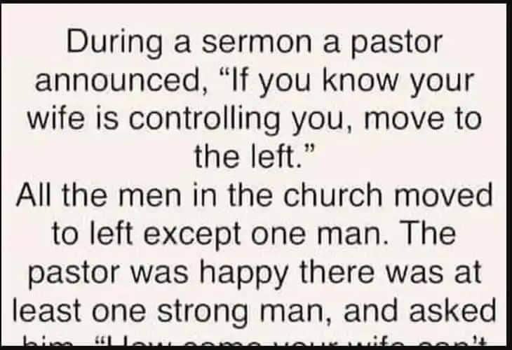 During a sermon a pastor announced…