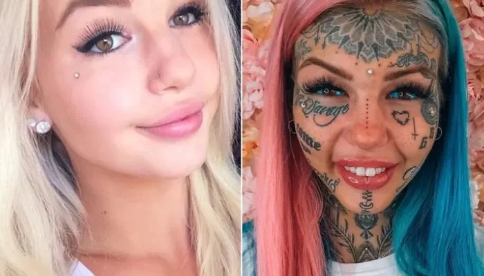 «Like an angel before tattoos!» This is what a 25-year-old girl looked like before 600 tattoos