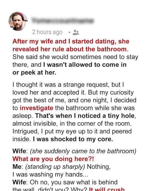 My Wife’s Mysterious Bathroom Rule Unveiled