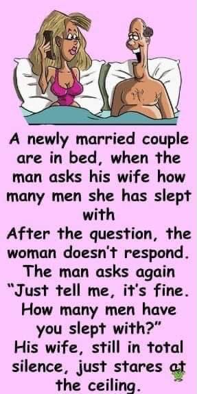 A newly married couple are in bed, husband raises this question…