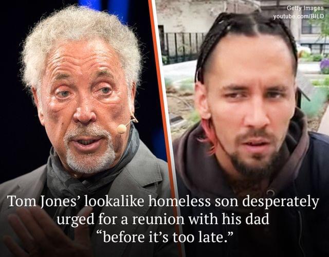 4-year-old Tom Jones’ second son Jonathan inherited his famous father’s voice and brooding looks. “Not having a father growing up was tough.
