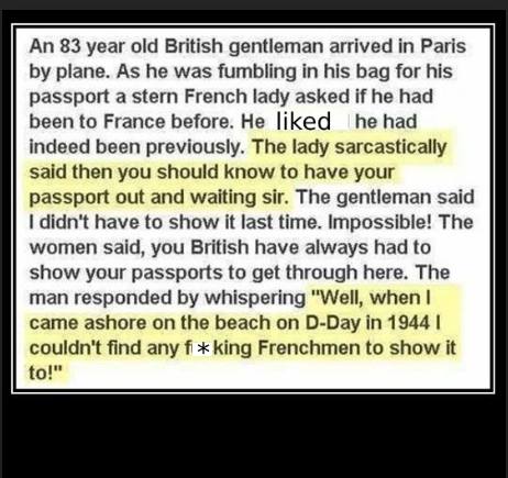 An 83 year old british gentleman arrived in Paris by plane, As he was..