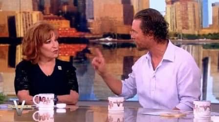 (VIDEO)Matthew McConaughey SHUTS UP Joy Behar After She Asked This One Question