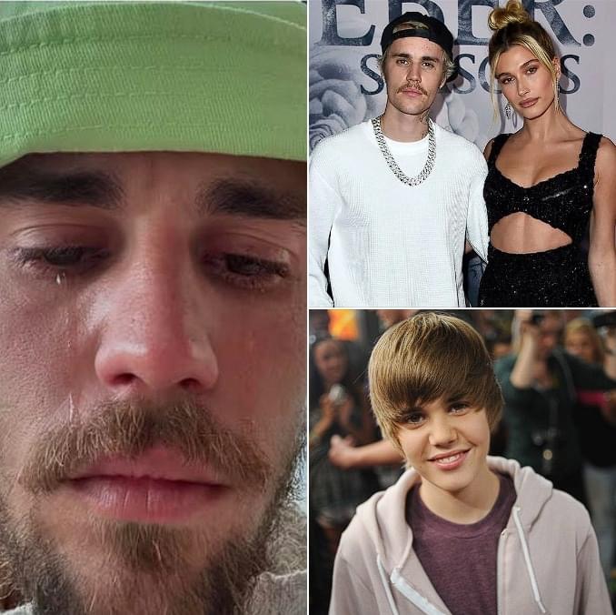 Justin Bieber posts picture of himself crying, fans get concerned, and then wife Hailey responds