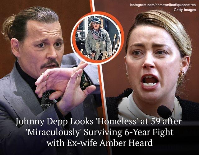 “He’s homeless living on the streets,” thinks one fan about handsome Hollywood Johnny Depp after his private visiting local music shop