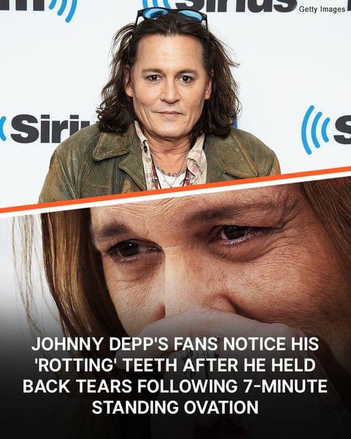 Johnny Depp’s Fans Notice His ‘Rotting’ Teeth after He Held Back Tears Following 7-Minute Standing Ovation